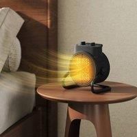 HOMCOM Ceramic Space Heater, 2000W Portable Fan Electric Heater with 3 Modes, Adjustable Thermostat, Handle, Overheat Protection, Low Energy for Bedroom, Black