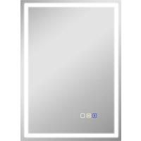 HOMCOM 50 x 70 cm Anti-Fog LED Bathroom Mirror, with Bluetooth - Silver Tone