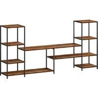 HOMCOM TV Unit for TVs up to 55 Inches, Industrial TV Stand with Storage Shelves, Entertainment Centre for Living Room, Bedroom
