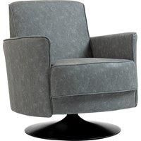 HOMCOM Upholstered Swivel Accent Chair with Thick Padding, Grey