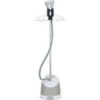 HOMCOM Clothes Steamer, Upright Garment Steamer Wrinkle Remover with Large 1.8L Water Tank, Adjustable Height, for Home Clothing, Curtains, Wedding Dresses, Silk, Sofa, Light Grey