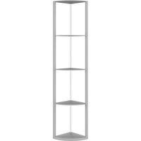 Modern Floor Lamp with 5-Tier Shelves and RGB Light for Bedroom Office