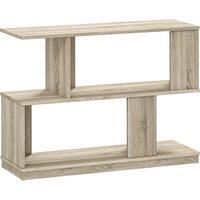 HOMCOM S-Shaped Side Table - Natural Wood Finish
