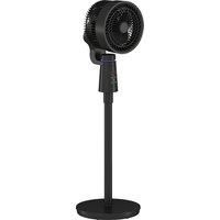 HOMCOM Pedestal Air Circulation Fan with Oscillating, Light Off, Black
