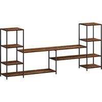 HOMCOM TV Unit for TVs up to 60 Inches, Industrial TV Stand with Storage Shelves, Entertainment Centre for Living Room, Bedroom