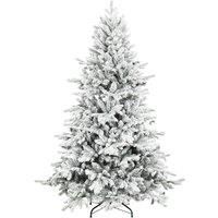 HOMCOM 6ft Snow Flocked Artificial Christmas Tree