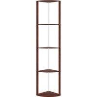 Modern Floor Lamp with 5-Tier Shelves and RGB Light for Bedroom Office