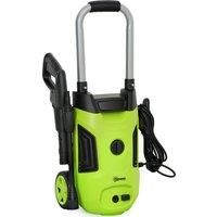 Outsunny 1800W High Pressure Washer, 150 Bar Pressure, 420 L/h Flow, Portable Electric Power Washer Jet Wash Cleaner with Adjustable Nozzle, 6M Hose, Steel Handle for Home Patio Car Driveway, Green