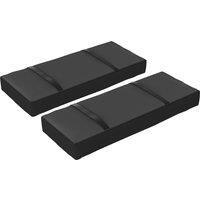 Outsunny Parasol Weights Set of 2, Parasol Base Weights Bags, 25kg Fillable Sandbag Weights with Handles, Cantilever Umbrella Base Weights, Black