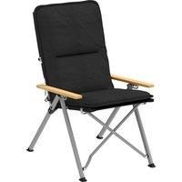Outsunny Portable Camping Chair for Adults, High Back Folding Chair with Padded Seat and Carry Bag, Outdoor Recliner for Hiking, Fishing, Beach and Picnic, Black