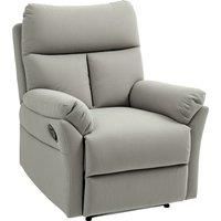 HOMCOM 140 Manual Reclining Armchair, with Footrest - Grey