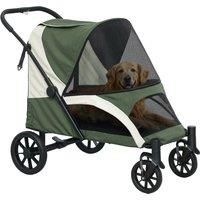 Dog Stroller, Easy Folding Pet Stroller for Large Dogs with 4 Big Wheels
