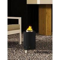 Outsunny Smokeless Fire Pit, 16 x 16 cm Stainless Steel Portable Wood Burning Firepit with Poker, Wood or Pellet Fuelled Tabletop Fire Pit for Garden Camping Bonfire Party, Black