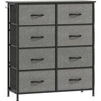 HOMCOM Chest of Eight Fabric Drawers - Charcoal Grey