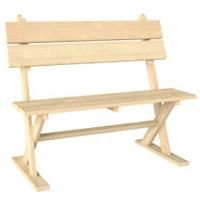 Outsunny 2 Seater Wooden Garden Bench Outdoor Loveseat with Back, Natural