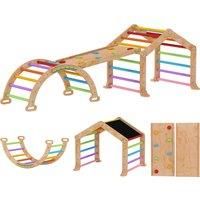 Baby Climbing Frame, Toddler Climber with Ramp, Slide, Arch, Ladder, Blackboard