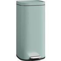 HOMCOM 30L Kitchen Bin, Compact Pedal Bin with Soft-Close and Stay-Open Lid, Removable Bucket for Kitchen, Home, Office, Green