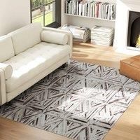 HOMCOM Modern Area Rug, Triangle Pattern Non-Slip Washable Rug, Chenille Floor Carpet for Living Room, Bedroom, Dining Room, Home Office, 290 x 200 cm, Brown