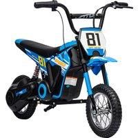 AIYAPLAY Kids Electric Motorbike, 24V Ride On Motorcycle with 3 Speeds and Rear Suspension, Dirt Bike for 8-12 Years Old, Blue