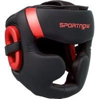 SPORTNOW Boxing Headguard, Boxing Headgear Helmet with Adjustable Strap for Full Face Protection for Kickboxing Sparring Martial Arts Karate Taekwondo, Red