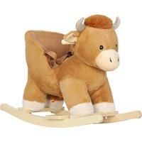 Baby Rocking Horse, Plush Ride on Cow for 1-3 Years with Song, Safety Belt