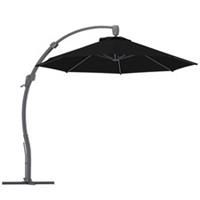 Outsunny 3(m) Garden Cantilever Parasol with Crank Aluminium Frame Black