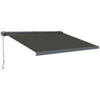 Outsunny 4x3(m) Full Cassette Electric Awning, Aluminium Frame, Dark Grey