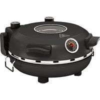 HOMCOM 1200W Pizza Oven, 12 Inch Electric Pizza Maker with Viewing Window, Dual Knob Temp & Timer Control, Overheat Protection, Black