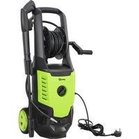 Outsunny 2200W High Pressure Washer, 170 Bar Pressure, 420 L/h Flow, Portable Electric Power Washer Jet Wash Cleaner with Adjustable Nozzle 6M Hose and Hose Reel for Home Patio Car Driveway