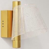 HOMCOM Led Wall Lamp 2 Pack, 5W Modern Indoor Starry Wall Light, Colour Temperature Adjustable 3000K/4000K/6500K, for Bedroom, Living Room, Hallway, Stairs, Gold Tone