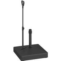 Outsunny Garden Parasol Base with Adjustable Wheels and Handle, Garden Sun Umbrella Base Parasol Stand, Filled Up to 55kg Stand/45kg Water, Black