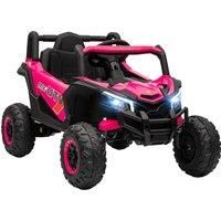 AIYAPLAY 12V Kids Ride On Car with Remote Control, Kids Electric Car with Suspension System, Music, for Kids 3-5 Years, Pink