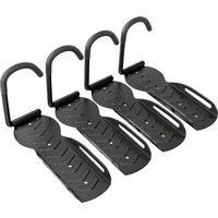 SPORTNOW 4 Pack Bike Rack, Wall Mounted Bicycle Hanger Hook, Foldable Garage Bike Wall Rack, Bicycle Storage Holder for Indoor Outdoor Use