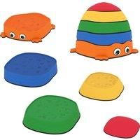 5PCS Kids Stepping Stones, Frog-Shaped Sensory Stepping Stones for Ages 2-8