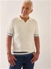 UNION WORKS White Contrast Tipped Polo Shirt XXXL