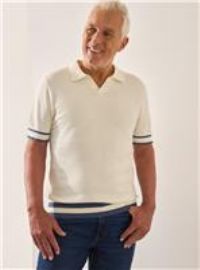 UNION WORKS White Contrast Tipped Polo Shirt XXXXL