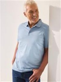 UNION WORKS Blue Tipped Jersey Polo Shirt L