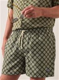 UNION WORKS Green Geometric Swim Shorts L