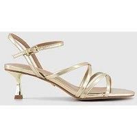 Office Milena Strappy Mid Heels - Gold