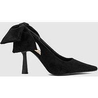 Office Heist Bow Back Court Heel - Black