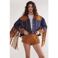 Nastygal Multi Denim Jacket Womens Going Out Jackets & Coats