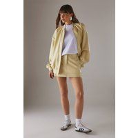 Warehouse Women's PU Micro Mini Skirt Co Ord in Butter | Size: 12