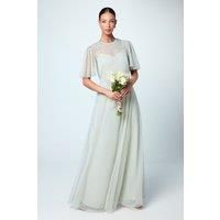 Coast Sage A-Line Dress Womens Bridesmaids Dresses