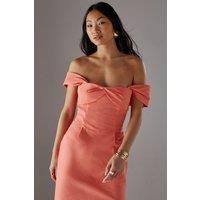 Warehouse Peach Dress Womens Occasion Dresses
