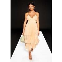 Runway 1.8.1.8 Peach Maxi Dress Womens Occasion Dresses