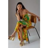 Petite Burnout Bandeau Maxi Dress