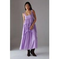 Petite Chiffon Ruffle Tier Smock Midi Sundress