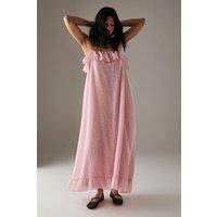 Rose Organza Strappy Frill Midi Sundress