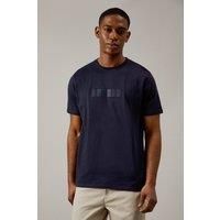 Mens Navy Soundwave Print T-Shirt - Xl