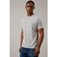 Mens Grey Marl Plain Crew Neck T-Shirt - S